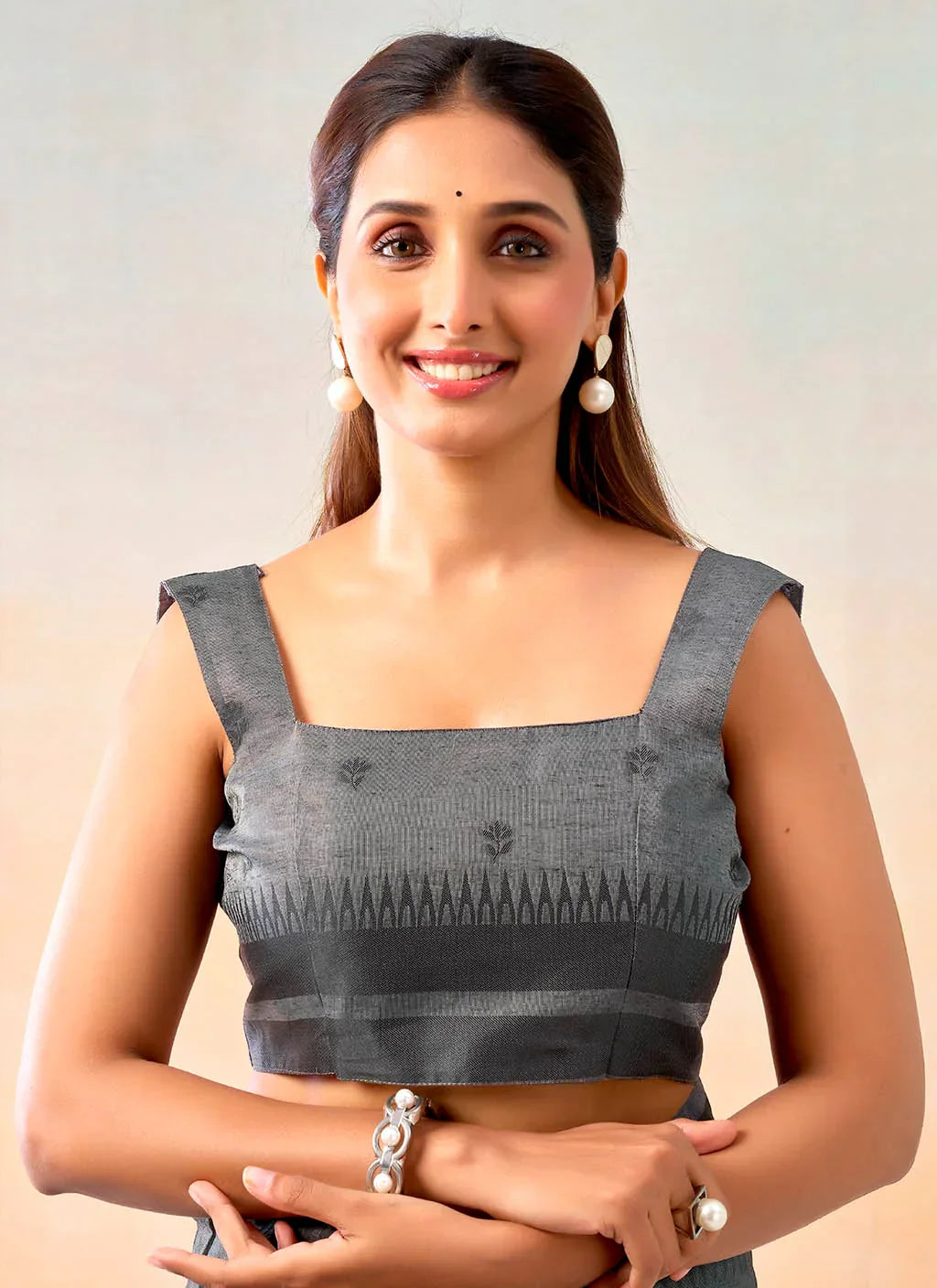 Close-up of soft spun cotton fabric showcasing its breathable and lightweight texture, ideal for comfortable clothing.