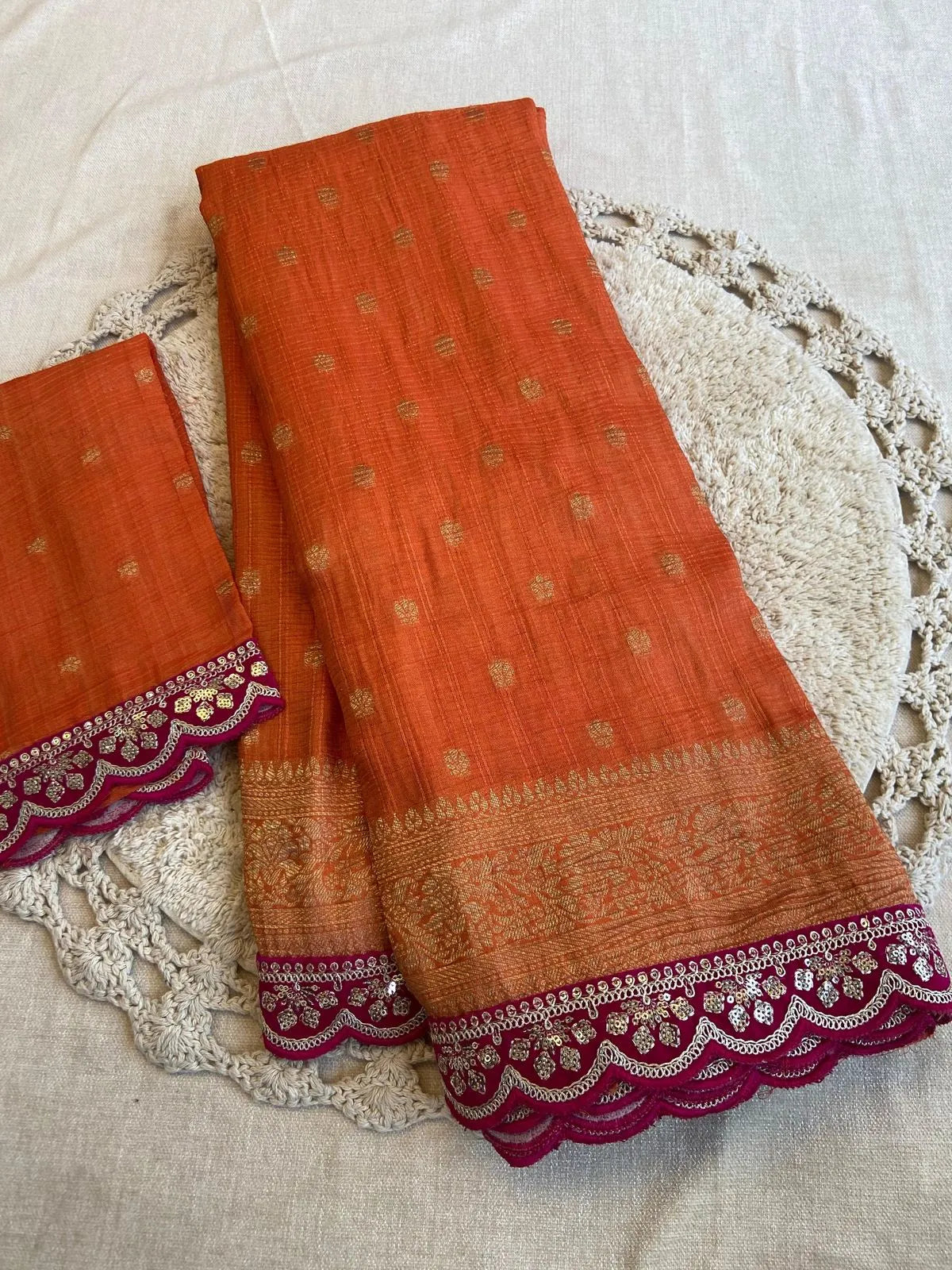 Pure Soft Banarasi Tissue Zari Crushed Silk Saree