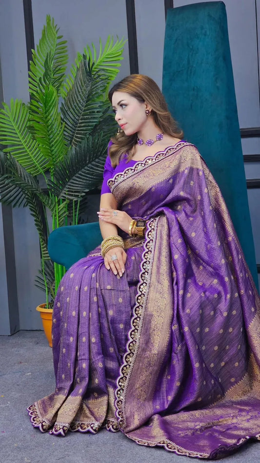Aromatic Flame Designer Banarasi Silk Saree