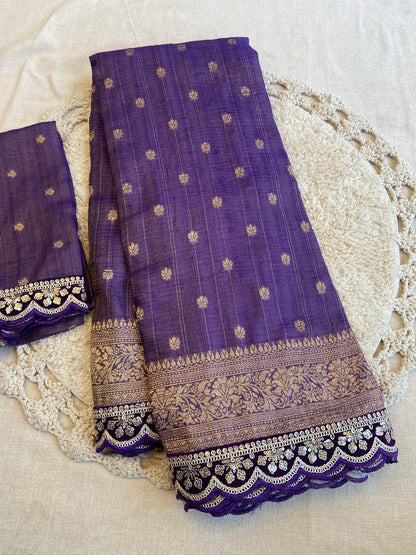 Aromatic Flame Designer Banarasi Silk Saree