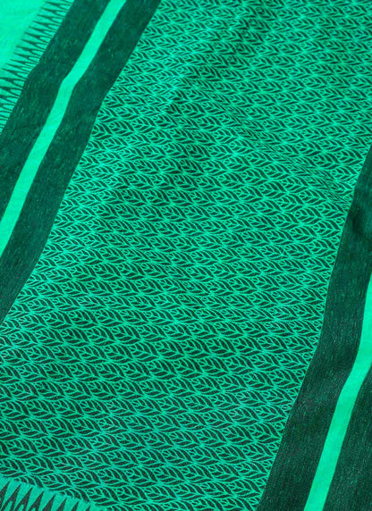 Pure Spun Cotton Handloom Style Temple Weave Border