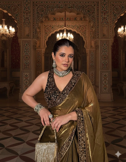 Elegant Jimmy Choo Saree with luxurious design for festive occasions