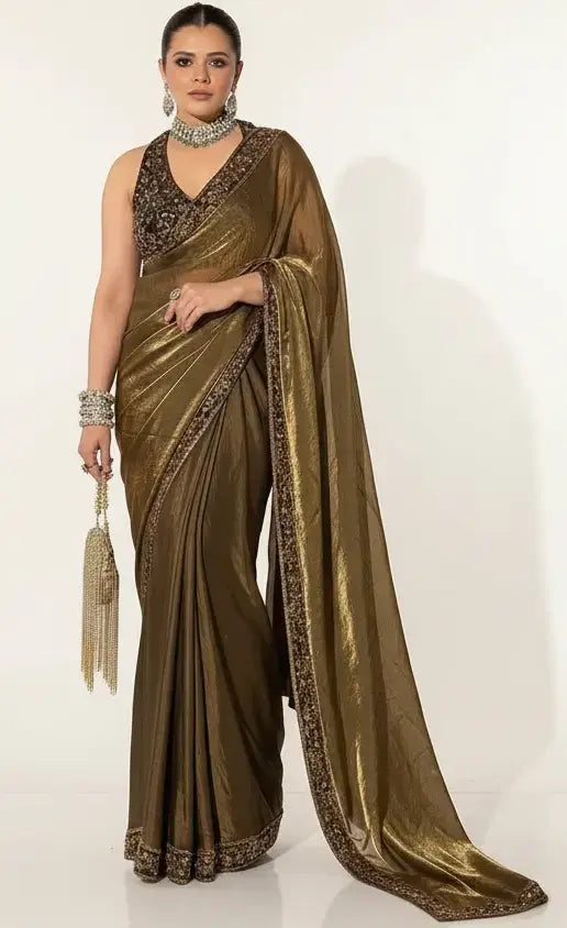 Elegant Jimmy Choo Saree with luxurious design for festive occasions