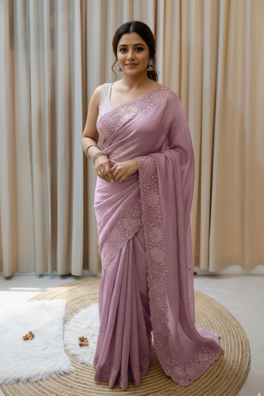 Elegant Chiffon Saree | Lightweight & Stylish Drapes