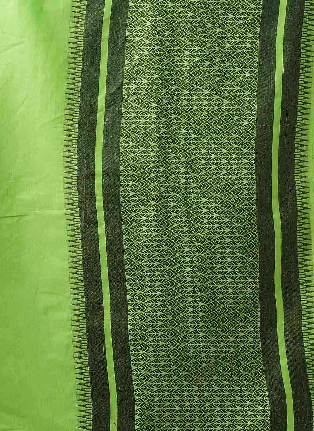 Pure Spun Cotton Handloom Style Temple Weave Border