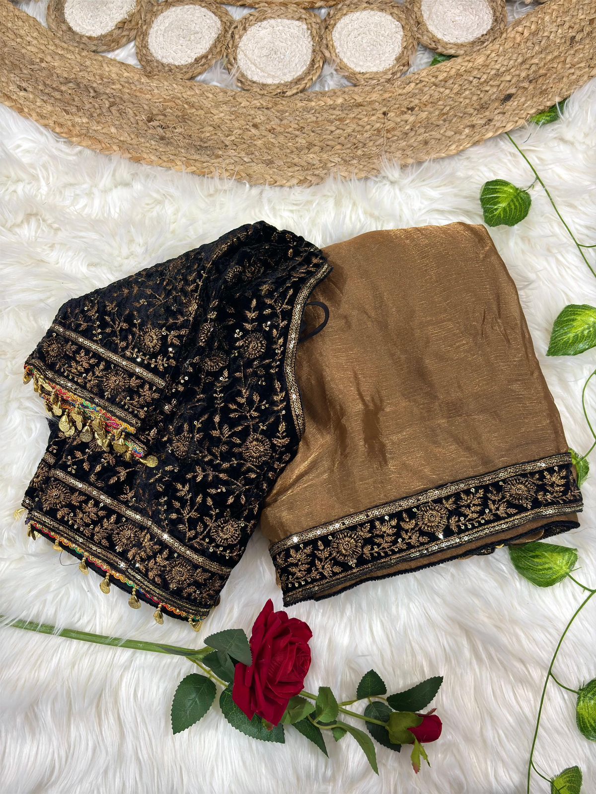 Elegant Jimmy Choo Saree with luxurious design for festive occasions