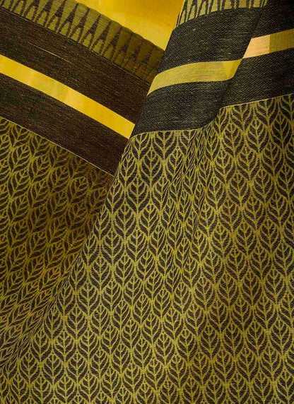 Pure Spun Cotton Handloom Style Temple Weave Border