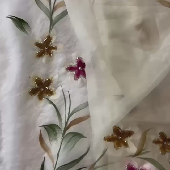 Soft organza saree in elegant design for festive and wedding occasions