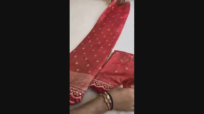 Pure Soft Banarasi Tissue Zari Crushed Silk Weaving Saree